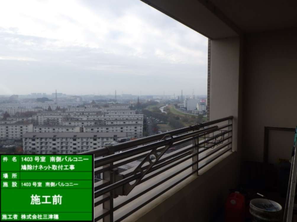 鳩除けネット取付　着工前