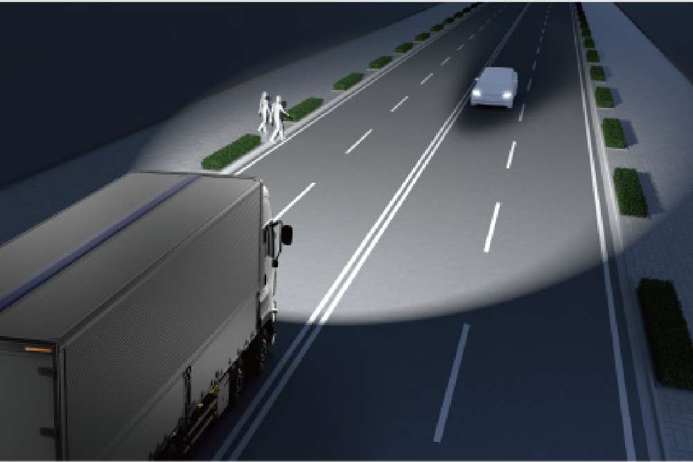 ハイビームを自動で制御し夜間の視認性向上